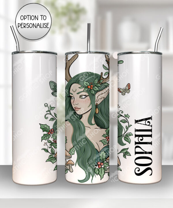 19076 green forest fairy personalised tumbler 2
