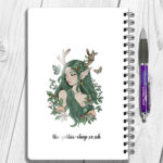 19078 green forest fairy personalised notebook 2
