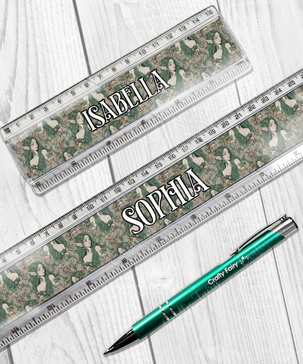 19080 green forest fairy personalised ruler