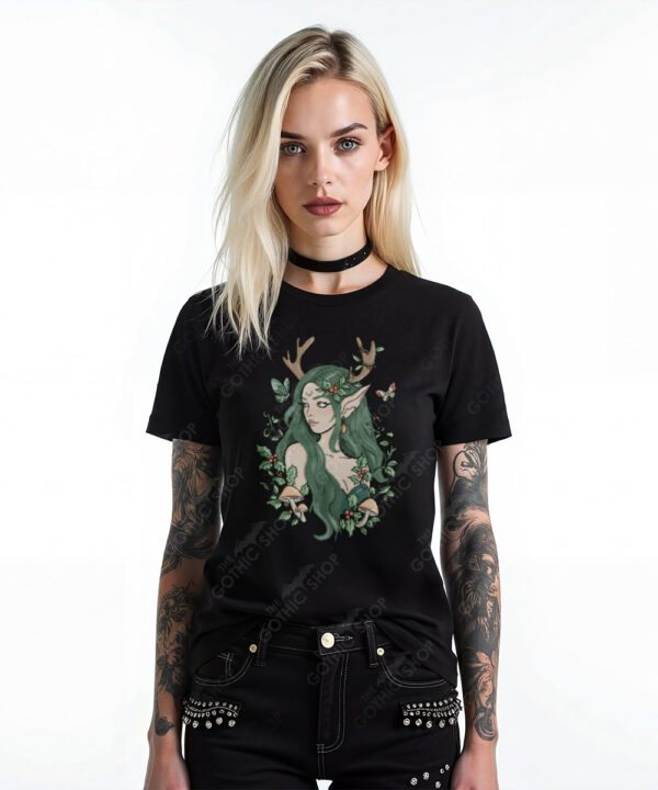 freya green forest elf mystical unisex gothic t shirt