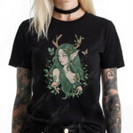 freya green forest elf mystical unisex gothic t shirt
