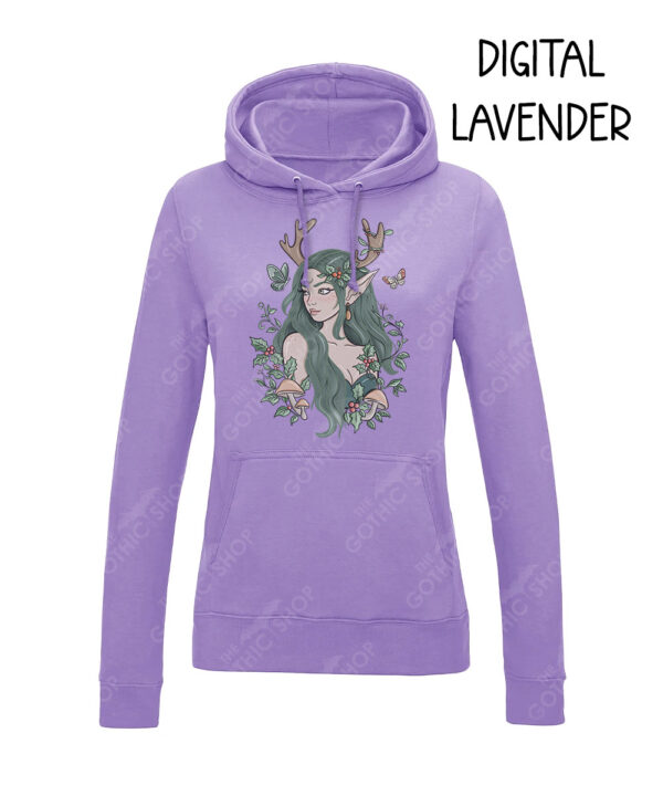 freya green forest elf mystical unisex gothic hoodie with kangaroo pocket