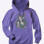 freya green forest elf mystical unisex gothic hoodie with kangaroo pocket