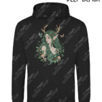 freya green forest elf mystical unisex gothic hoodie with kangaroo pocket