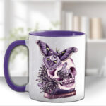 19091 personalised moth skull gothic mug 2