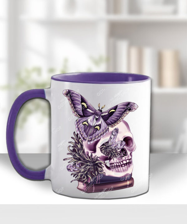 19091 personalised moth skull gothic mug 2