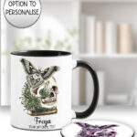 19091 personalised moth skull gothic mug coaster 2