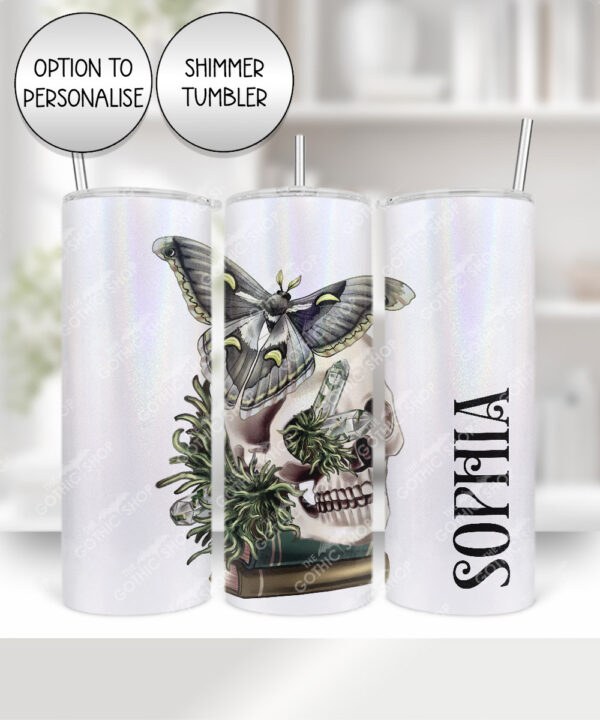 19093 personalised moth skull gothic tumbler 1