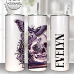 19093 personalised moth skull gothic tumbler 2