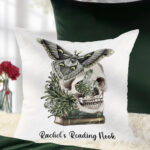 19095 personalised moth skull gothic cushion 1