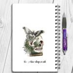 19097 personalised moth skull gothic notebook 2