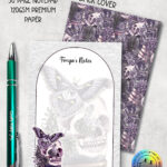 19098 personalised moth skull gothic notepad 2