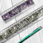 19099 personalised moth skull gothic ruler 1