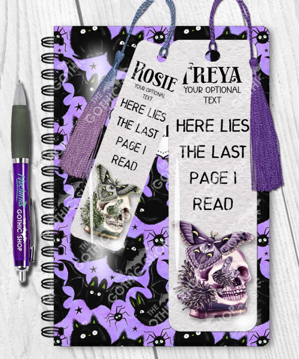 19100 personalised moth skull gothic ruler 2