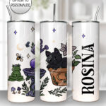 19106 personalised witchy cat tumbler 1