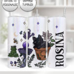 19106 personalised witchy cat tumbler 2