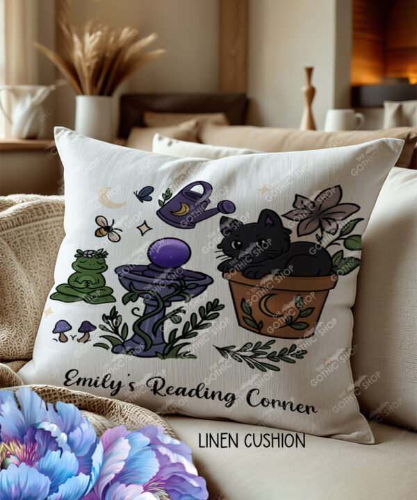 19107 personalised witchy cat cushion 1