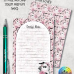 19125 pink floral ghost personalised a6 notepad