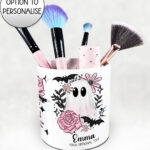 19127 pink floral ghost personalised pen pot 1