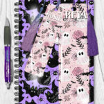 19128 pink floral ghost personalised bookmark 2