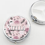 19132 pink floral ghost personalised pill pot 1