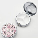 19132 pink floral ghost personalised pill pot 2