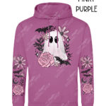 19135 pink floral ghost personalised gothic hoodie 2