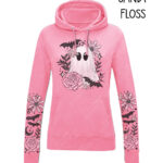 19135 pink floral ghost personalised gothic hoodie 6