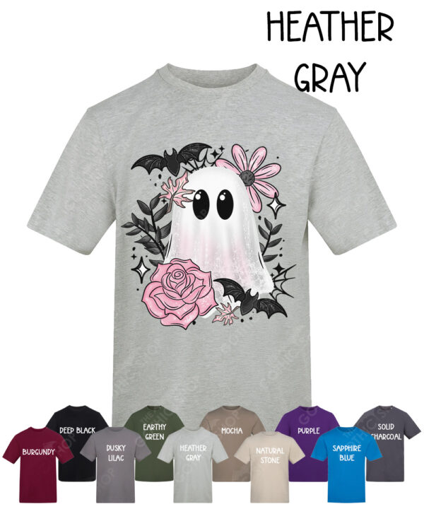 19137 pink floral ghost personalised gothic t shirt 3