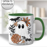 19140 ghost orange floral personalised mug 1