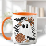 19140 ghost orange floral personalised mug 2