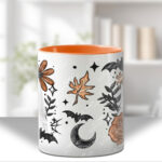 19140 ghost orange floral personalised mug 3