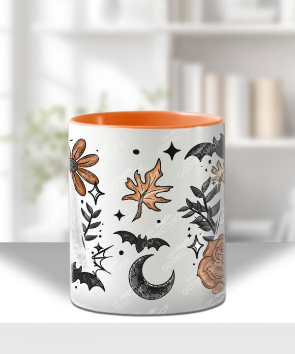 19140 ghost orange floral personalised mug 3