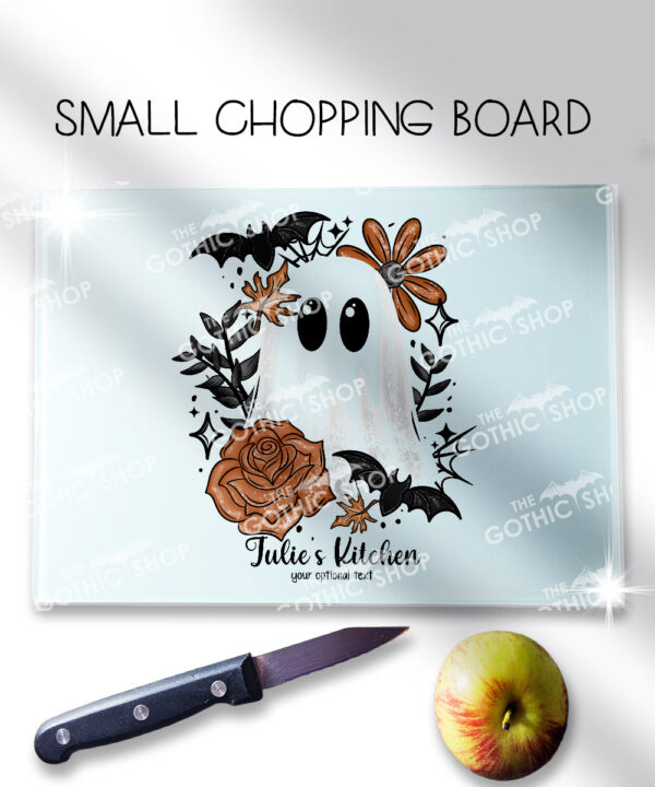 19146 ghost orange floral personalised chopping board 1