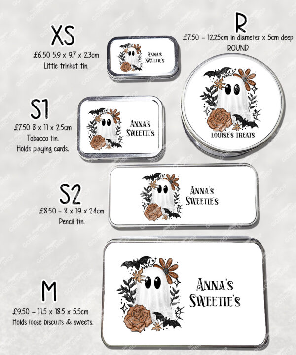 19148 ghost orange floral personalised tin 3