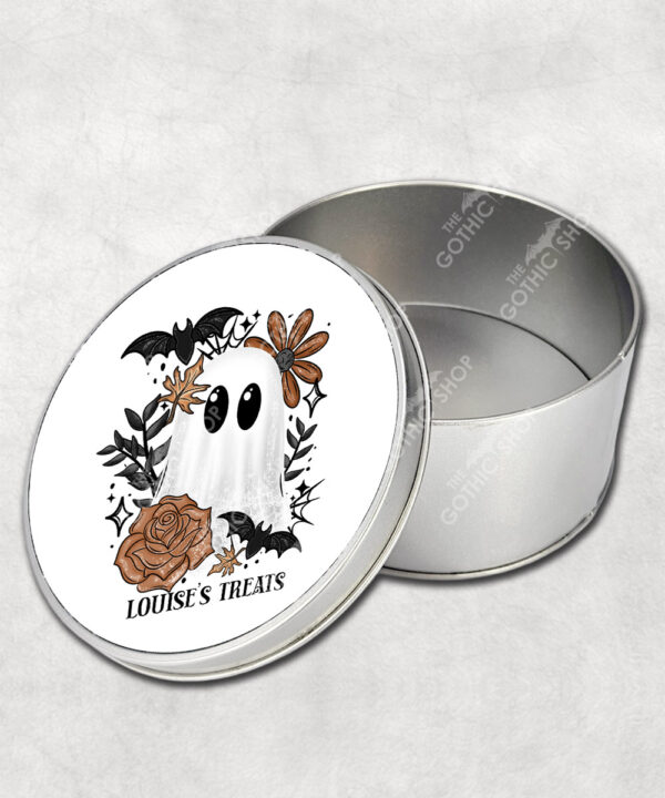 19148 ghost orange floral personalised tin 4