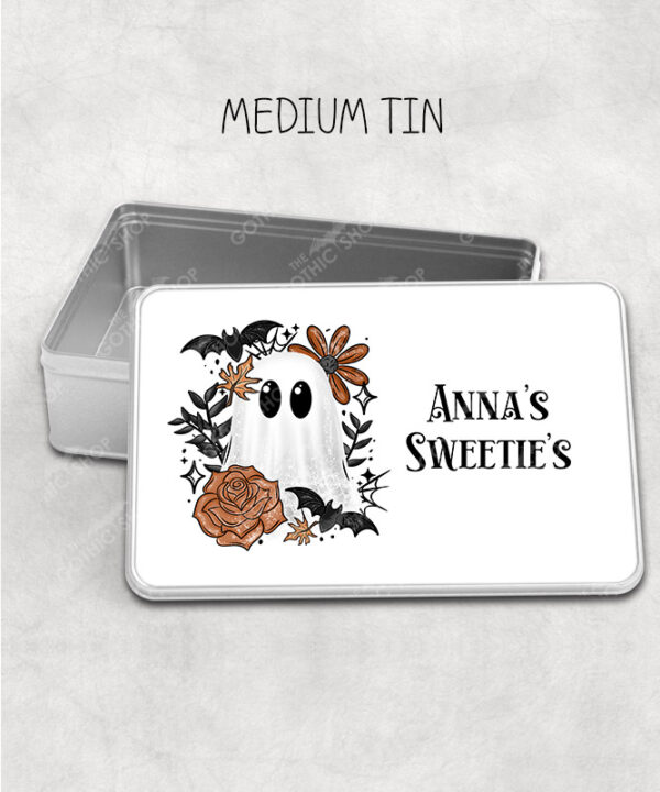 19148 ghost orange floral personalised tin 5