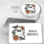 19148 ghost orange floral personalised tin 6