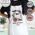 19149 ghost orange floral personalised apron 2