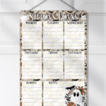 19160 ghost orange floral personalised planner 1