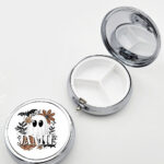 19162 ghost orange floral personalised pill pot 1