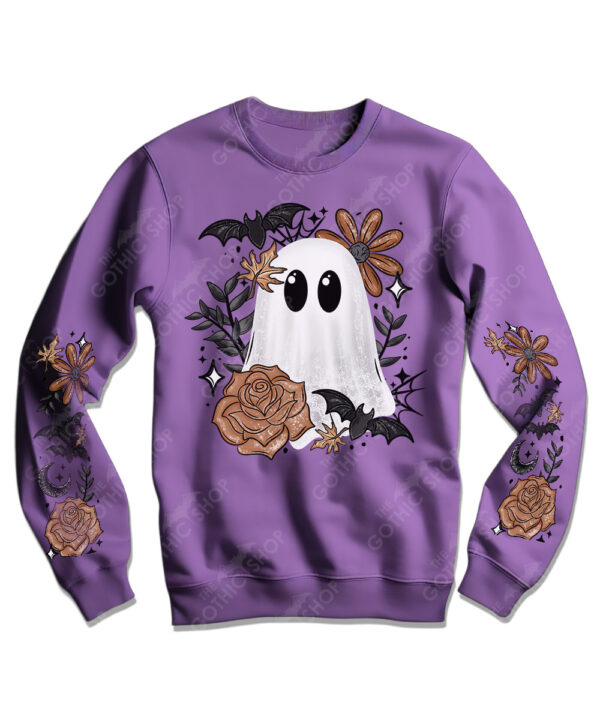 19166 ghost orange floral sweatshirt 2