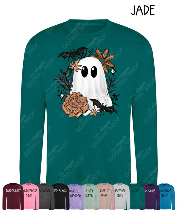 19166 ghost orange floral sweatshirt 3