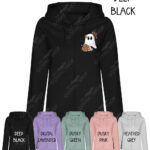 19168 ghost orange floral personalised hoodie 1