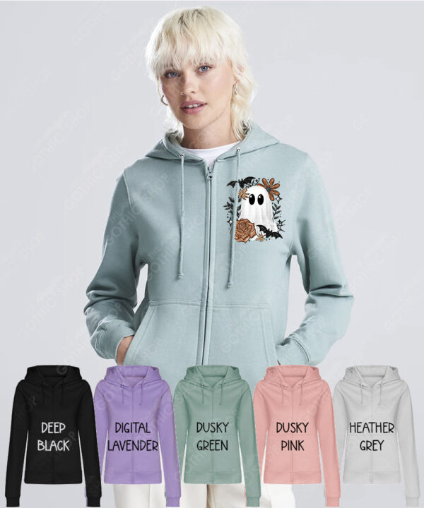 19168 ghost orange floral personalised hoodie 2