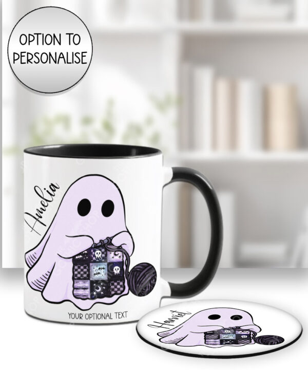 19170 personalised crochet ghostie mug coaster 3