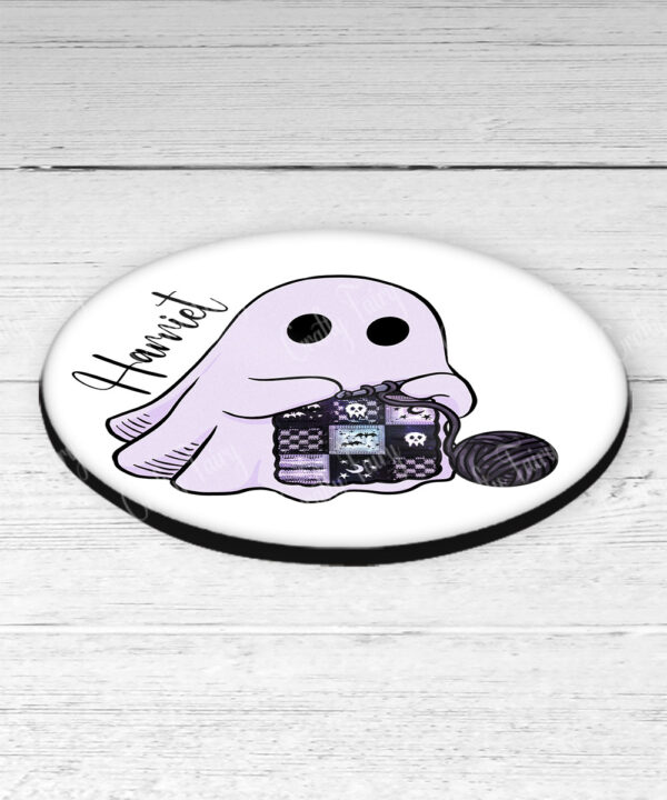 19171 personalised crochet ghostie coaster 1