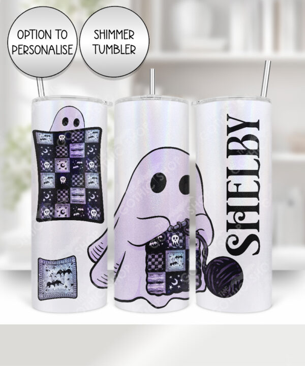 19172 personalised crochet ghostie tumbler 1