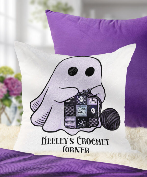 19176 personalised crochet ghostie cushion 1