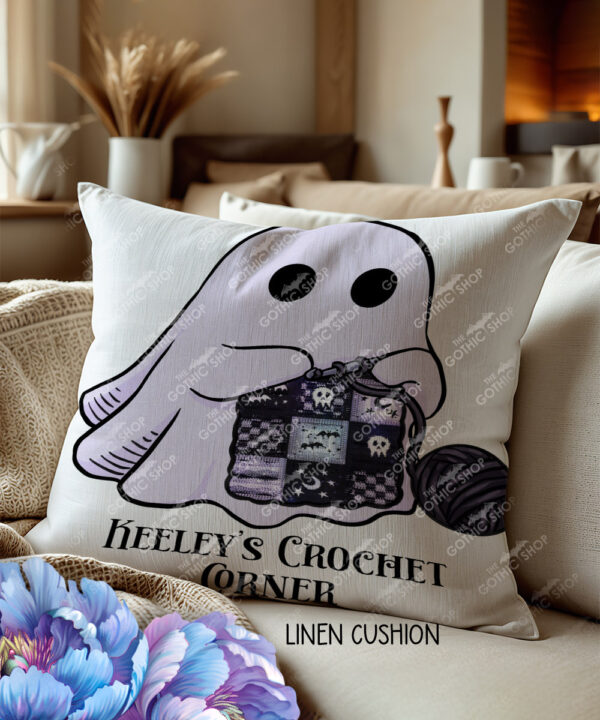 19176 personalised crochet ghostie cushion 2